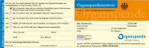 Organspendeausweis